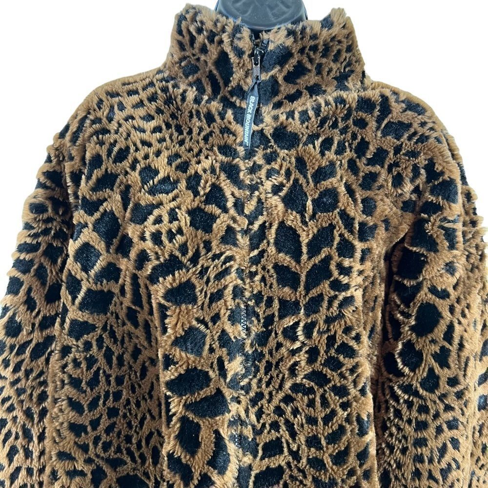 Black Mountain Outdoor Gear Animal Print Faux Fur Coat - Picture 2 of 13
